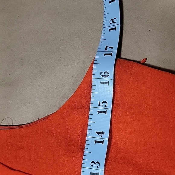 J Crew, Size 4 Elinor Dress, Orange / Reddish Poppy Color.  Sleeveless. EUC! - Picture 9 of 15